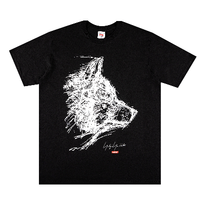 SUPREME SUPREME X YOHJI YAMAMOTO SCRIBBLE WOLF TEE 'BLACK'