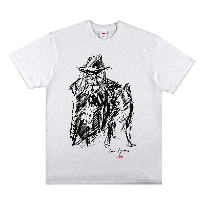 SUPREME SUPREME X YOHJI YAMAMOTO SCRIBBLE PORTRAIT TEE 'WHITE'