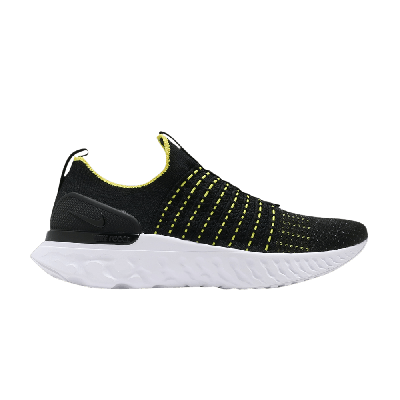 NIKE REACT PHANTOM RUN FLYKNIT 2 'BLACK SONIC YELLOW'