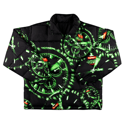 SUPREME SUPREME WATCHES REVERSIBLE PUFFY JACKET 'BLACK'
