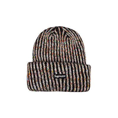SUPREME SUPREME RAINBOW KNIT LOOSE GAUGE BEANIE 'BLACK'