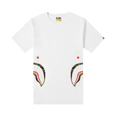 BAPE BAPE 1ST CAMO SIDE SHARK TEE 'WHITE/GREEN'