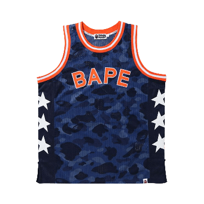 BAPE BAPE COLOR CAMO BAPE BASKETBALL TANK TOP 'NAVY'