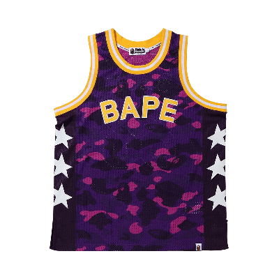 BAPE BAPE COLOR CAMO BAPE BASKETBALL TANK TOP 'PURPLE'