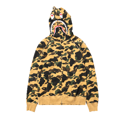 BAPE BAPE 1ST CAMO SHARK FULL ZIP HOODIE 'YELLOW'