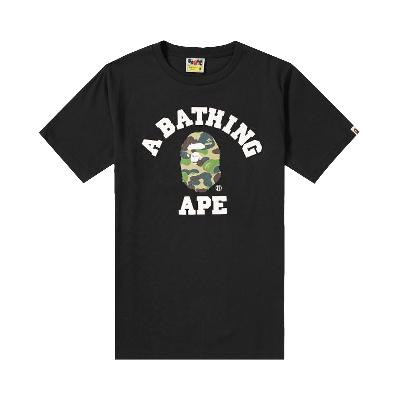 BAPE BAPE ABC CAMO COLLEGE TEE 'BLACK/GREEN'
