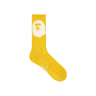 BAPE BAPE BIG APE HEAD SOCKS 'YELLOW'
