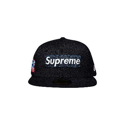 SUPREME SUPREME WORLD FAMOUS BOX LOGO NEW ERA 'NAVY'