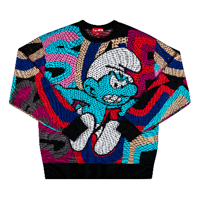 SUPREME SUPREME X SMURFS SWEATER 'BLACK'