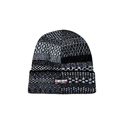 SUPREME SUPREME MULTI PATTERN BEANIE 'BLACK'
