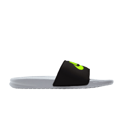 NIKE NIKE BENASSI JDI SLIDE 'WOLF GREY VOLT'