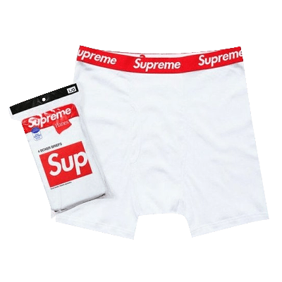 SUPREME SUPREME X HANES BOXER BRIEFS (4 PACK) 'WHITE'