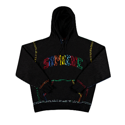 SUPREME SUPREME BIG STITCH HOODED SWEATSHIRT 'BLACK'
