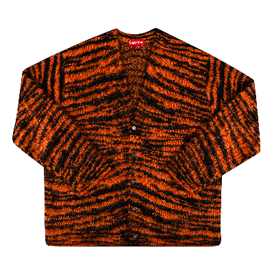 SUPREME SUPREME BRUSHED MOHAIR CARDIGAN 'TIGER STRIPE'