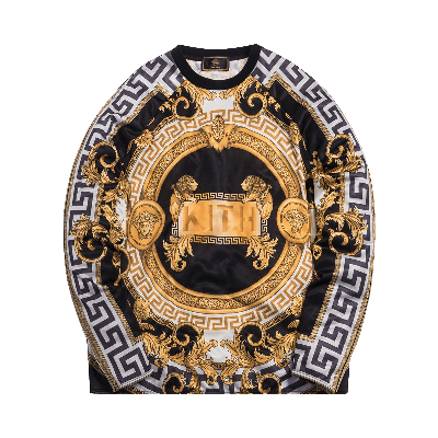 KITH X VERSACE SILK CREWNECK 'BLACK/GOLD'