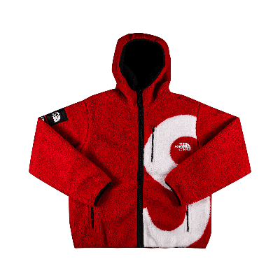 SUPREME SUPREME X THE NORTH FACE S LOGO HOODED FLEECE JACKET 'RED'