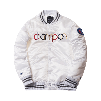 KITH X CHAMPION BASEBALL JACKET 'WHITE'