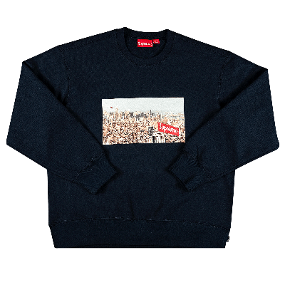 SUPREME SUPREME AERIAL CREWNECK 'NAVY'
