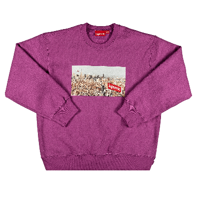 SUPREME SUPREME AERIAL CREWNECK 'BRIGHT PURPLE'