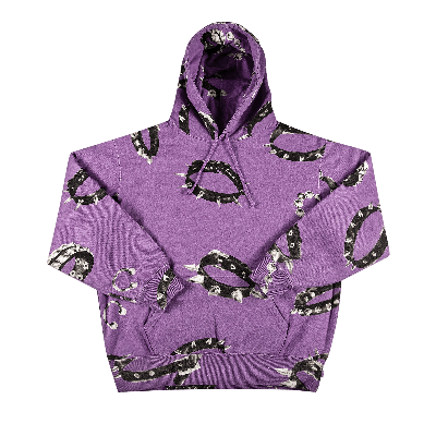 SUPREME SUPREME STUDDED COLLARS HOODED SWEATSHIRT 'VIOLET'