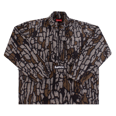 SUPREME SUPREME X POLARTEC HALF ZIP PULLOVER 'OLIVE TREEBARK CAMO'