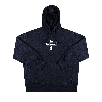 SUPREME SUPREME CROSS BOX LOGO HOODED SWEATSHIRT 'NAVY'