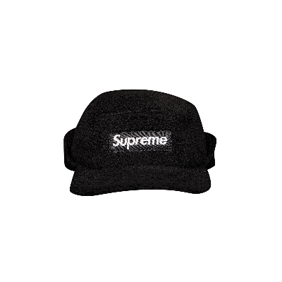 SUPREME SUPREME DEEP PILE EARFLAP CAMP CAP 'BLACK'