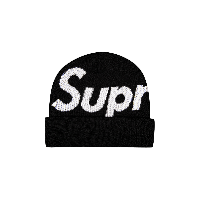 SUPREME SUPREME BIG LOGO BEANIE 'BLACK'