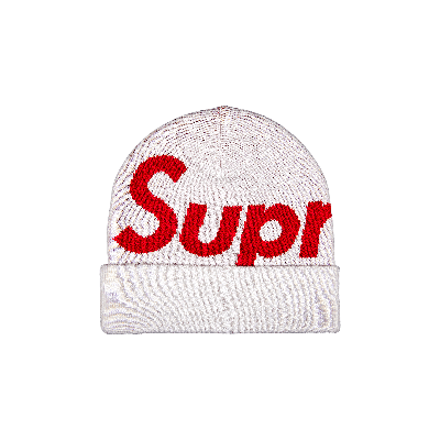SUPREME SUPREME BIG LOGO BEANIE 'WHITE'