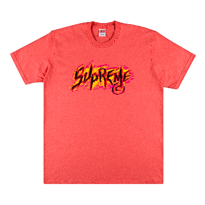 SUPREME SUPREME SCRATCH TEE 'BRIGHT CORAL'