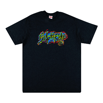 SUPREME SUPREME SCRATCH TEE 'NAVY'