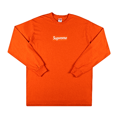 SUPREME SUPREME BOX LOGO LONG-SLEEVE TEE 'ORANGE'