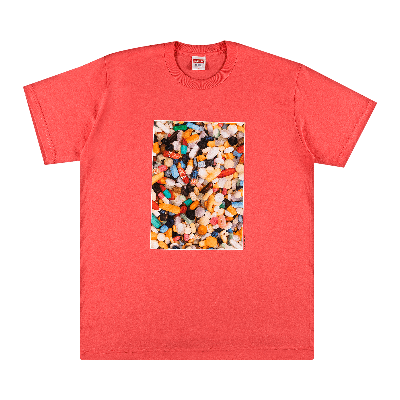SUPREME SUPREME PILLS TEE 'BRIGHT CORAL'