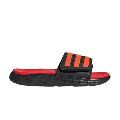 ADIDAS ORIGINALS DURAMO SL SLIDE 'BLACK SOLAR RED'