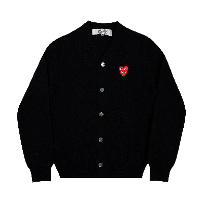 COMME DES GARÇONS PLAY HEART LOGO CARDIGAN 'BLACK'