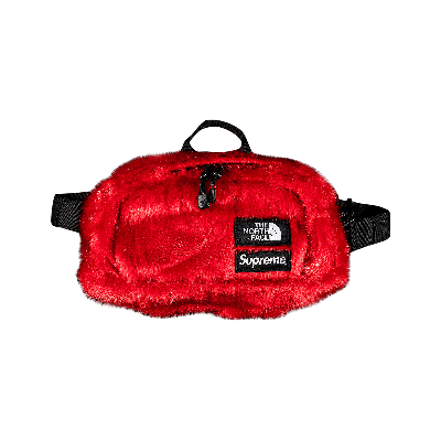 SUPREME SUPREME X THE NORTH FACE FAUX FUR WAIST BAG 'RED'