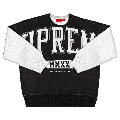 SUPREME SUPREME OVERPRINT CREWNECK 'ASH GREY'