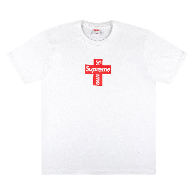 SUPREME SUPREME CROSS BOX LOGO TEE 'WHITE'