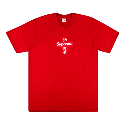 SUPREME SUPREME CROSS BOX LOGO TEE 'RED'