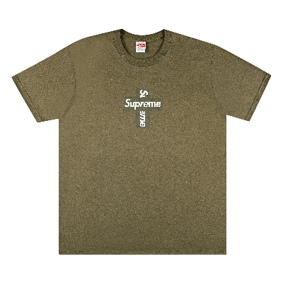 SUPREME SUPREME CROSS BOX LOGO TEE 'LIGHT OLIVE'