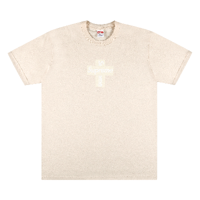 SUPREME SUPREME CROSS BOX LOGO TEE 'NATURAL'