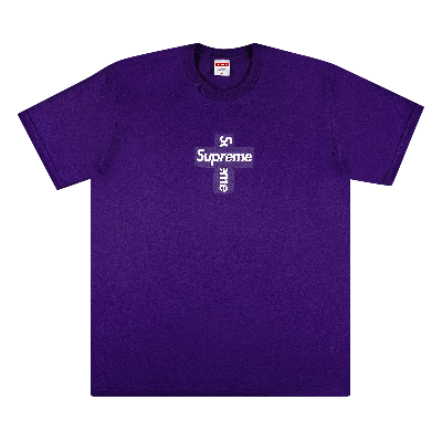 SUPREME SUPREME CROSS BOX LOGO TEE 'PURPLE'