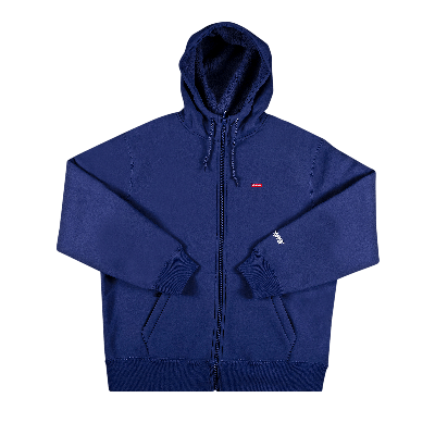 SUPREME X WINDSTOPPER ZIP UP HOODED SWEATSHIRT 'WASHED NAVY'