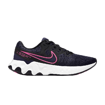 NIKE WMNS RENEW RIDE 2 'BLACKENED BLUE PINK GLOW'