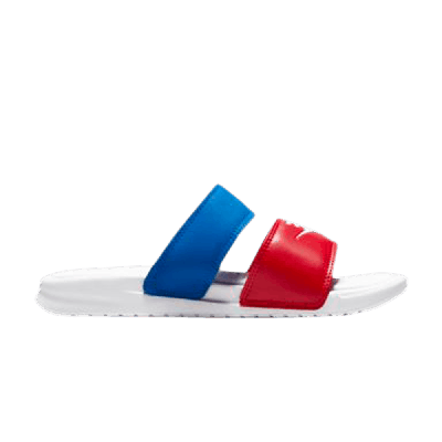 NIKE WMNS BENASSI DUO ULTRA SLIDE 'UNIVERSITY RED GAME ROYAL'