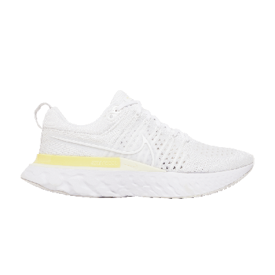 NIKE WMNS REACT INFINITY RUN FLYKNIT 2 'WHITE LIGHT CITRON'