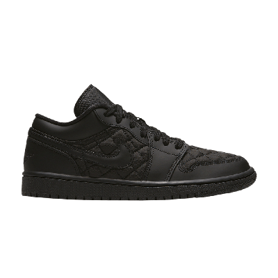 AIR JORDAN WMNS AIR JORDAN 1 LOW 'TRIPLE BLACK QUILTED'