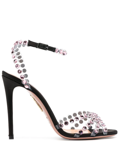 AQUAZZURA TEQUILA PLEXI 105MM SANDALS