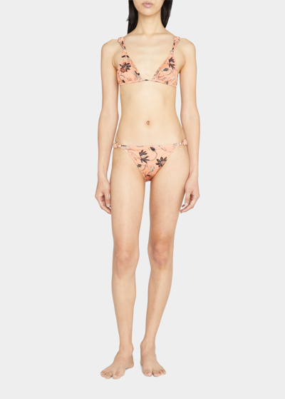 ULLA JOHNSON CATALINA BRAIDED-STRAP TRIANGLE BIKINI TOP