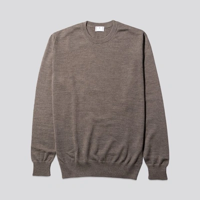 ASKET THE MERINO SWEATER BROWN MELANGE